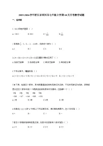 2025~2026学年浙江省绍兴市七年级上学期10月月考数学（含解析）