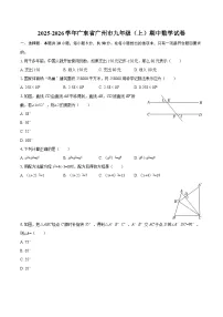 2025-2026学年广东省广州市九年级（上）期中数学试卷-自定义类型
