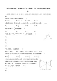 2025-2026学年广西桂林十八中九年级（上）月考数学试卷（10月份）-自定义类型