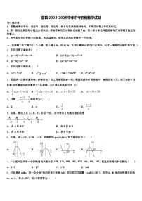 徽县2024-2025学年中考四模数学试题含解析