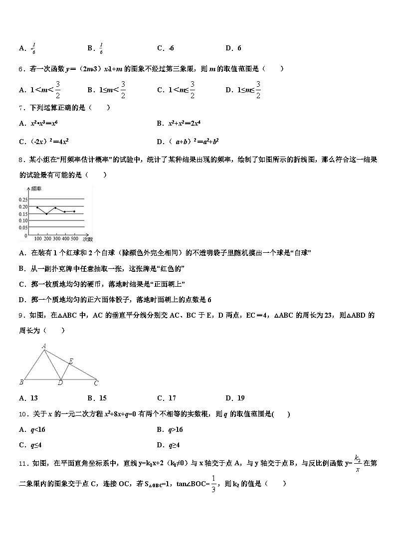 怀化市洪江市2024-2025学年中考数学猜题卷含解析第2页