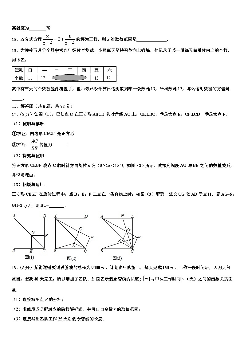 合肥市庐江县2025年中考四模数学试题含解析第3页