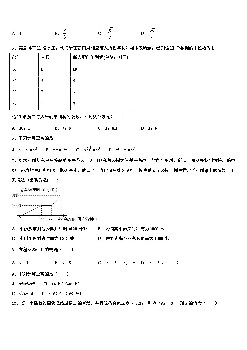 甘孜藏族自治州炉霍县2025届中考数学最后一模试卷含解析第2页