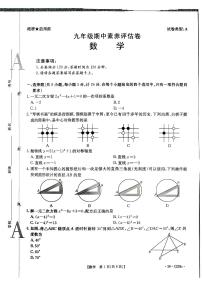陕西省安康市2025-2026学年九年级上学期11月期中数学试题
