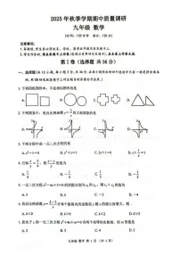 广西来宾市兴宾区2025-2026学年九年级上学期11月期中数学试题