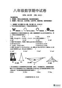 河北省邯郸市武安市管陶乡中学、马家庄乡中学联考2025-2026学年八年级上学期11月期中数学试题