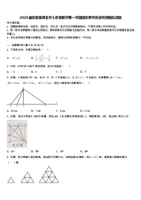 2026届安徽省淮北市七年级数学第一学期期末教学质量检测模拟试题含解析