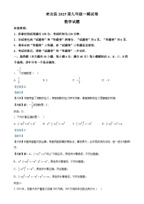 安徽省滁州市来安县2025年九年级中考一模数学试卷 （解析版）-A4
