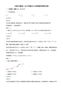 安徽省合肥市第四十五中学上学期七年级数学期末调研试卷（解析版）-A4