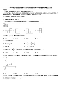 2026届安徽省宿州第九中学七年级数学第一学期期末经典模拟试题含解析