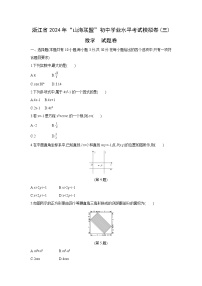 浙江省2024年“山海联盟”初中学业水平考试模拟卷（三）数学试卷