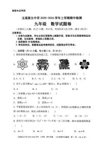 云南省玉溪第五中学2025-2026学年九年级上学期11月期中数学试题