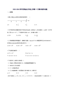 2025_2026学年河南省七年级上册11月期中数学试题-附解析