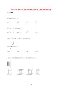 2025~2026学年江苏省南京市秦淮区七年级上学期期末数学检测试题【附解析】