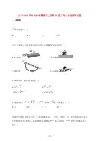 2025~2026学年山东省聊城市上学期10月月考七年级数学检测试题【附解析】