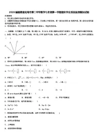 2026届福建省龙海市第二中学数学七年级第一学期期末学业质量监测模拟试题含解析