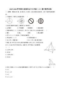 2025-2026学年浙江省湖州五中九年级（上）期中数学试卷-自定义类型