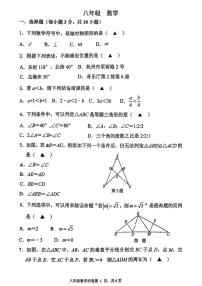 浙江省杭州市采荷中学2025-2026学年八年级上学期期中考试数学试卷