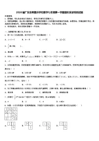 2026届广东东莞智升学校数学七年级第一学期期末质量检测试题含解析