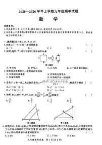 2025—2026学年郑州九校联考-九年级上册期中阶段性测试-数学试卷(含答案)