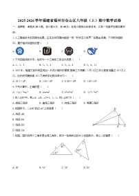 2025-2026学年福建省福州市仓山区八年级（上）期中数学试卷-自定义类型