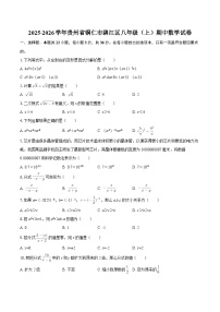 2025-2026学年贵州省铜仁市碧江区八年级(上)期中数学试卷-自定义类型