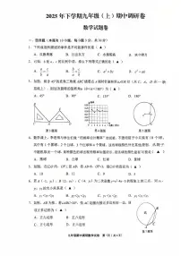 浙江省金华市东阳市2025-2026学年九年级上学期11月期中数学试题