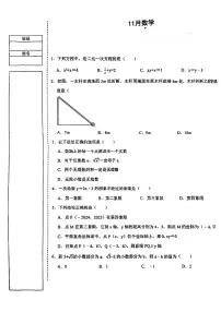 辽宁省沈阳市南昌中学2025-2026学年上学期11月月考八年级数学试题