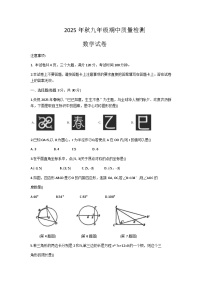 河南省商丘市柘城县2025-2026学年九年级上学期11月期中数学试卷（无答案）