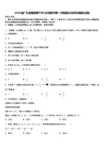 2026届广东省揭阳普宁市七年级数学第一学期期末达标检测模拟试题含解析