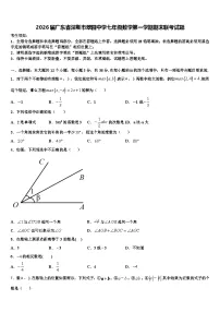 2026届广东省深圳市翠园中学七年级数学第一学期期末联考试题含解析