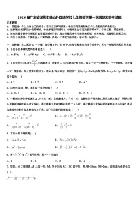 2026届广东省深圳市南山外国语学校七年级数学第一学期期末统考试题含解析