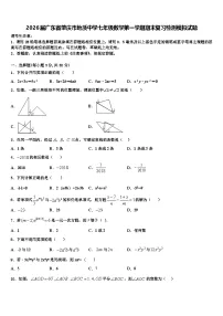 2026届广东省肇庆市地质中学七年级数学第一学期期末复习检测模拟试题含解析