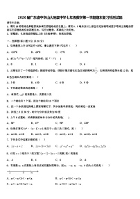 2026届广东省中学山大附属中学七年级数学第一学期期末复习检测试题含解析