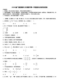 2026届广西田阳县七年级数学第一学期期末达标检测试题含解析