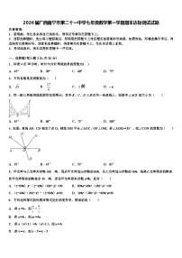 2026届广西南宁市第二十一中学七年级数学第一学期期末达标测试试题含解析