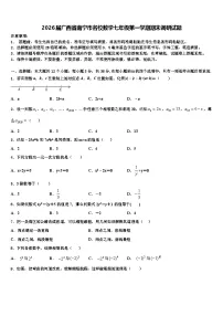 2026届广西省南宁市名校数学七年级第一学期期末调研试题含解析