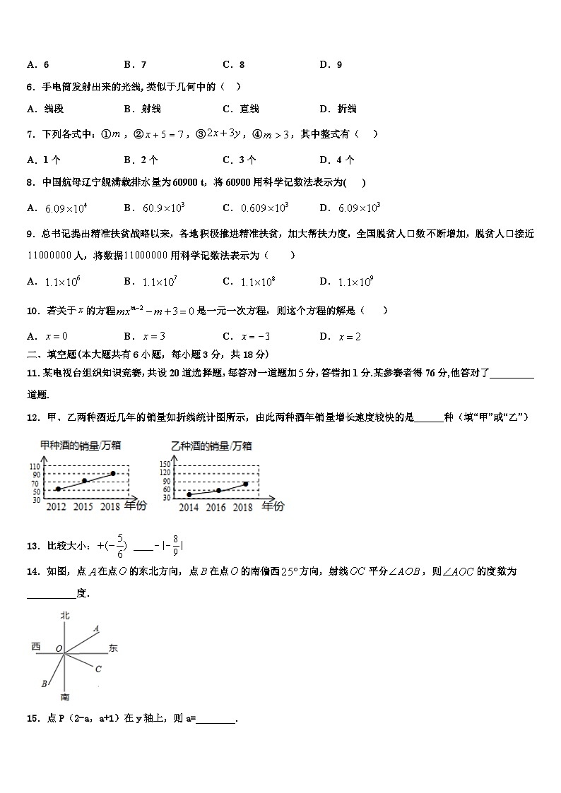 2026届贵州省施秉县七年级数学第一学期期末预测试题含解析第2页