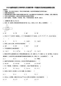 2026届贵州省遵义市桐梓县七年级数学第一学期期末质量跟踪监视模拟试题含解析