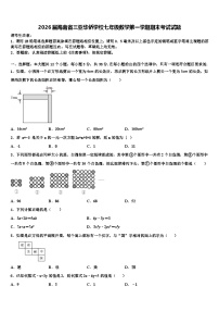 2026届海南省三亚华侨学校七年级数学第一学期期末考试试题含解析