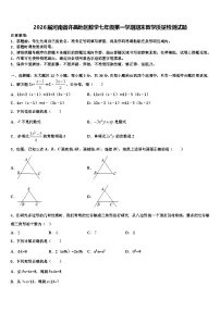 2026届河南省许昌地区数学七年级第一学期期末教学质量检测试题含解析
