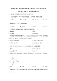 新疆维吾尔自治区阿勒泰地区福海县2025-2026学年九年级上学期11月期中数学试卷(学生版)