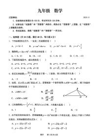 安徽省池州市池州市 2025-2026学年九年级上学期11月期中数学试题