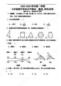 河北省石家庄市第四十三中学(石家庄外国语学校)2025-2026学年七年级上学期期中数学试题