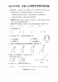 2024-2025学年七年级上学期番禺区期末考试数学试卷（学生版）