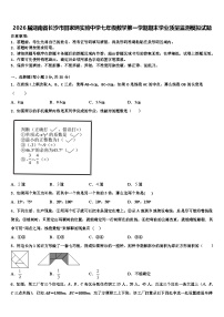 2026届湖南省长沙市田家炳实验中学七年级数学第一学期期末学业质量监测模拟试题含解析