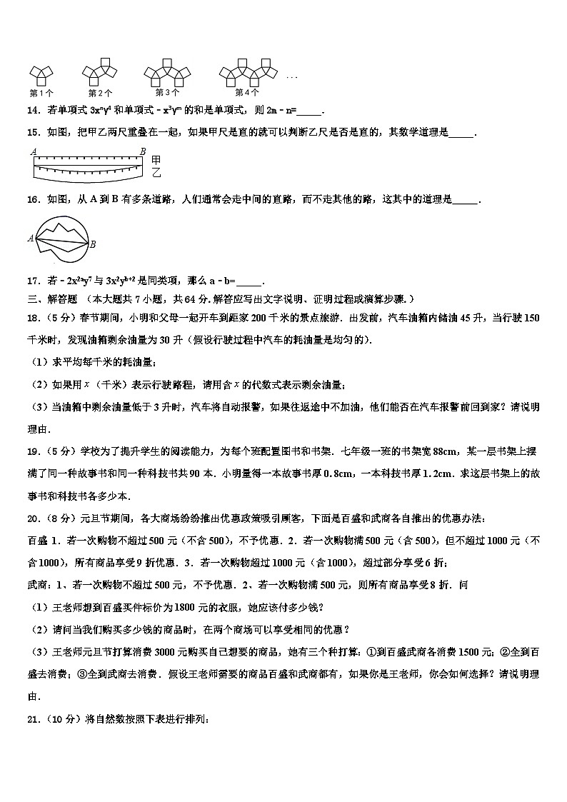 2026届湖南省长沙市浏阳市数学七年级第一学期期末联考模拟试题含解析第3页