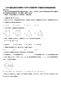 2026届湖北省武汉市第四十九中学七年级数学第一学期期末质量跟踪监视试题含解析