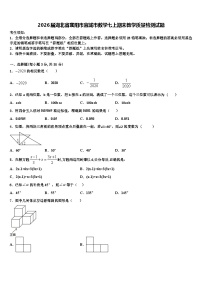 2026届湖北省襄阳市宜城市数学七上期末教学质量检测试题含解析