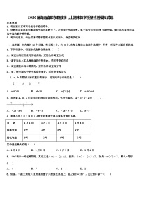 2026届湖南省邵东县数学七上期末教学质量检测模拟试题含解析
